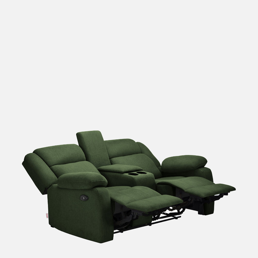Avalon E Twin Motorized Recliner |  2 seater | Sap Green |  Duroflex Furniture
