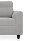 Zivo Plus Cloudy Gray Fabric 1 Seater Sofa