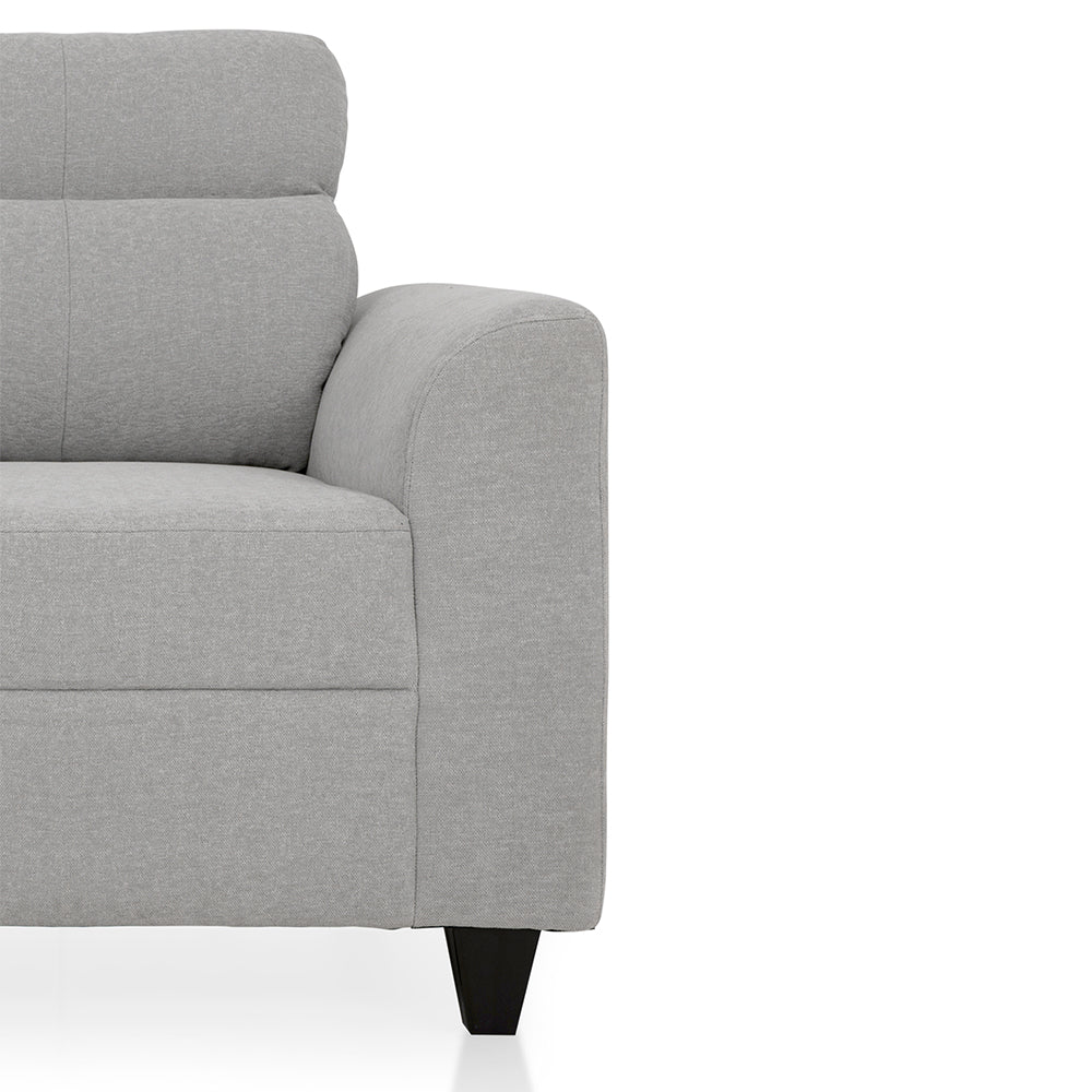 Zivo Plus Cloudy Gray Fabric 1 Seater Sofa