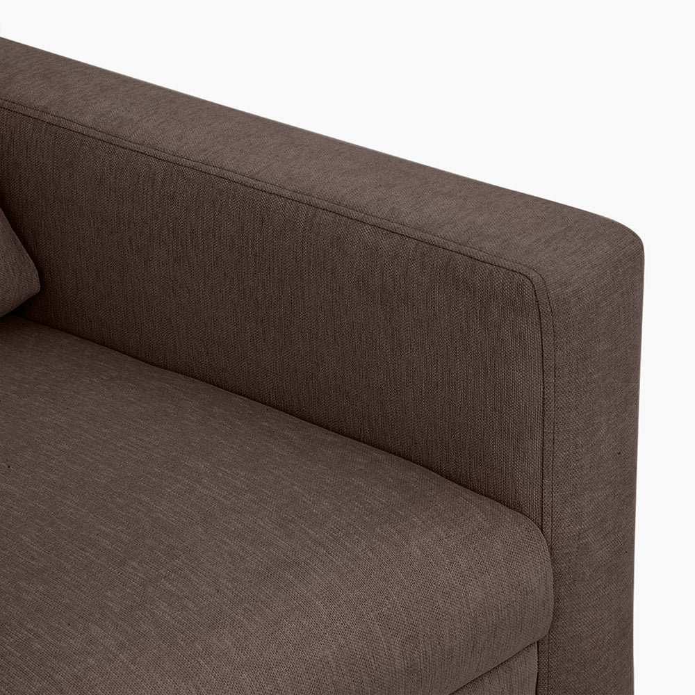 Ease Saddle Brown Fabric 2 Seater Sofa