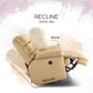 Avalon Posture pro Rocking & Rotating Single Seater Premium Leatherette Recliner, Beige, Motorized