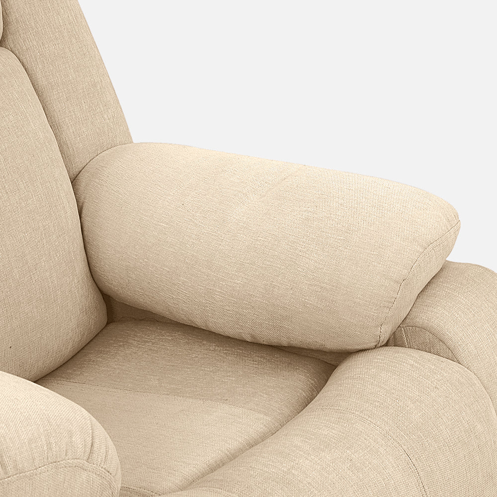 Avalon Beige Fabric Recliner