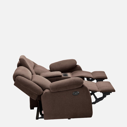 Avalon E Twin Motorized  Recliner |  2 seater | Saddle Brown |  Duroflex Furniture
