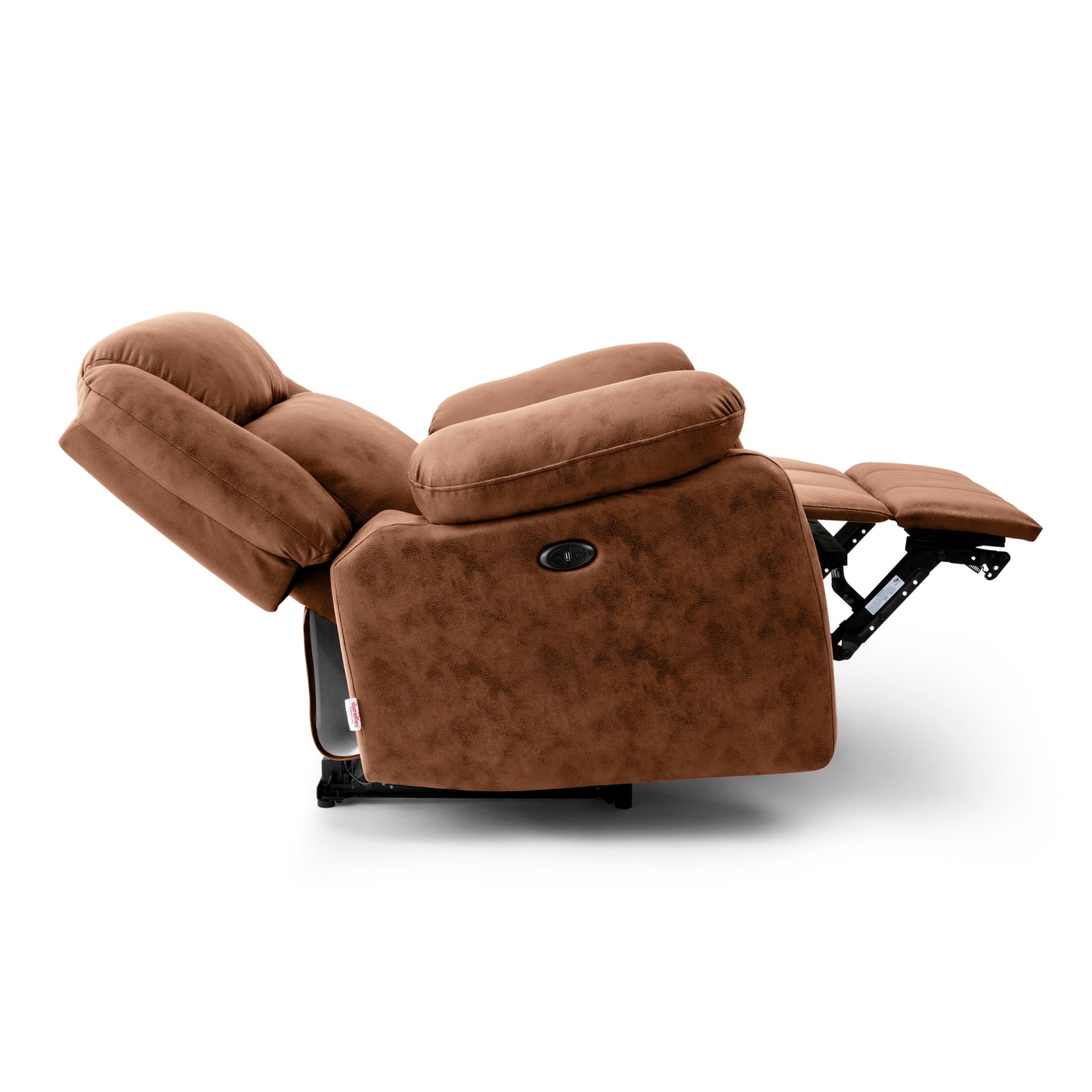 Avalon Motorized Electric Powered Desert Orange Suede Recliner