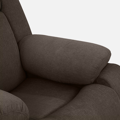Avalon Dark Brown Fabric Recliner