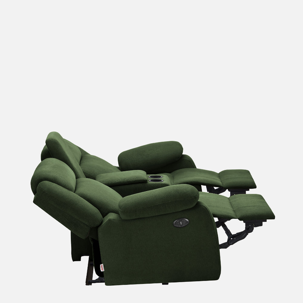 Avalon E Twin Motorized Recliner |  2 seater | Sap Green |  Duroflex Furniture
