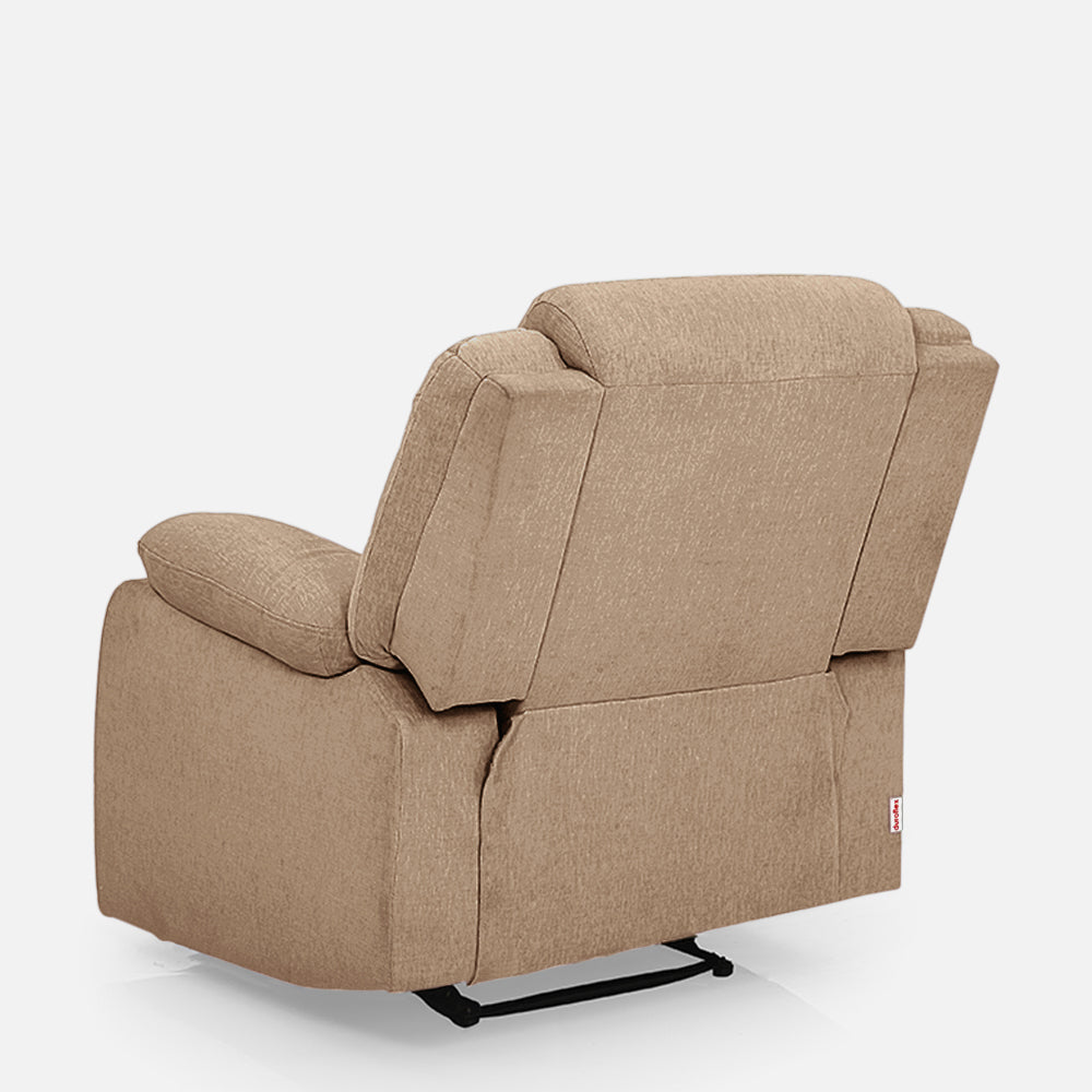 Avalon Motorized Electric Powered Brown Fabric Recliner