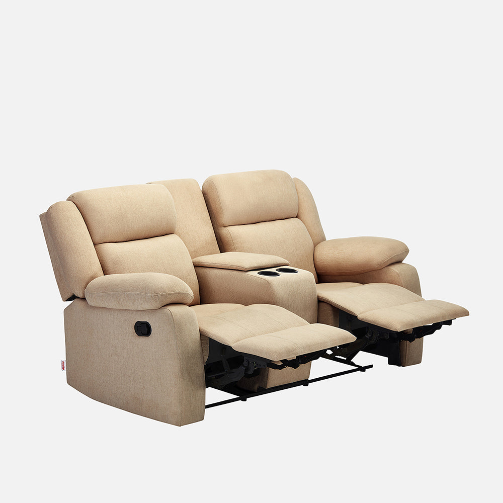 Avalon Twin Beige Fabric Recliner Seater