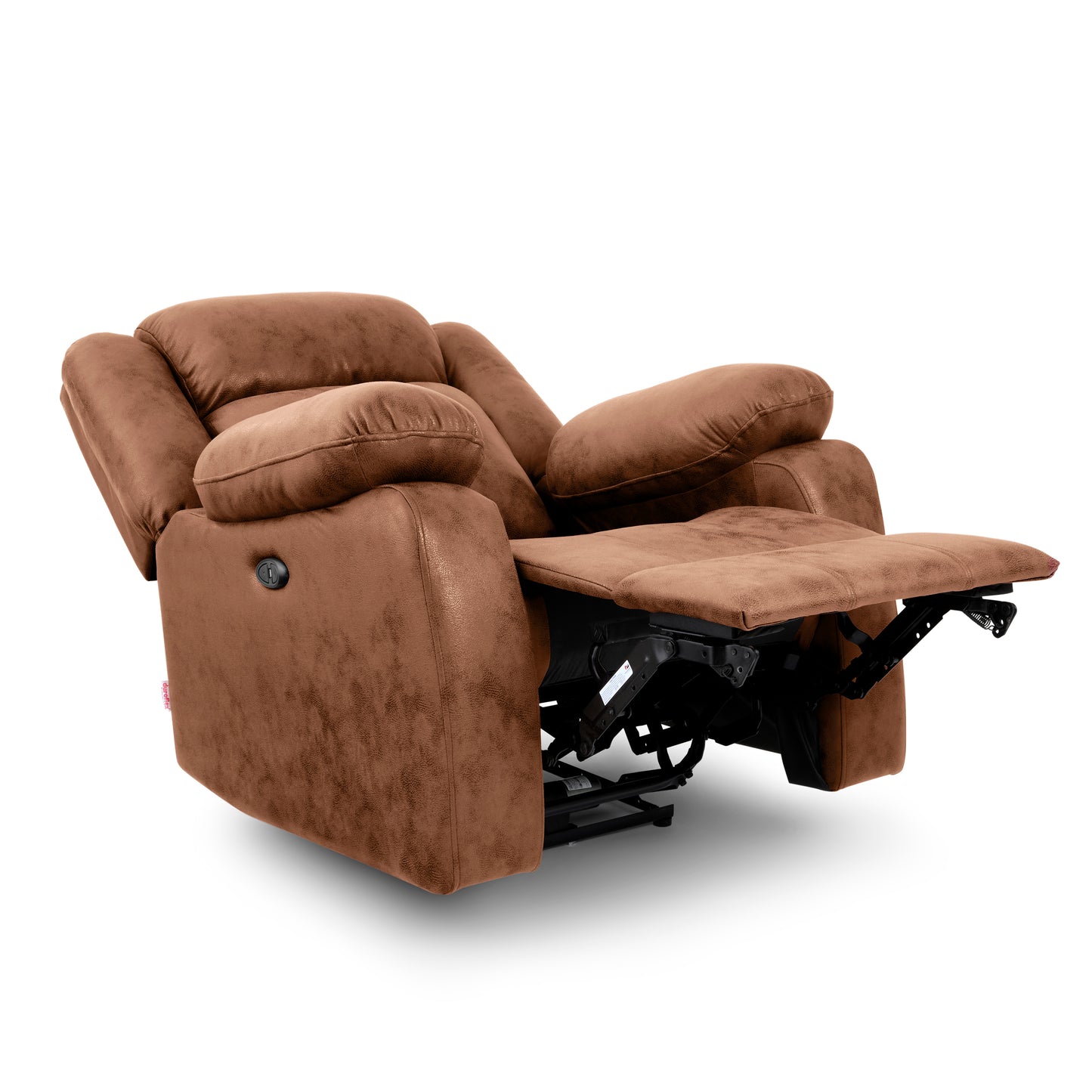 Avalon Motorized Electric Powered Desert Orange Suede Recliner
