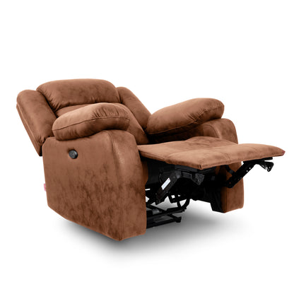 Avalon Motorized Electric Powered Desert Orange Suede Recliner