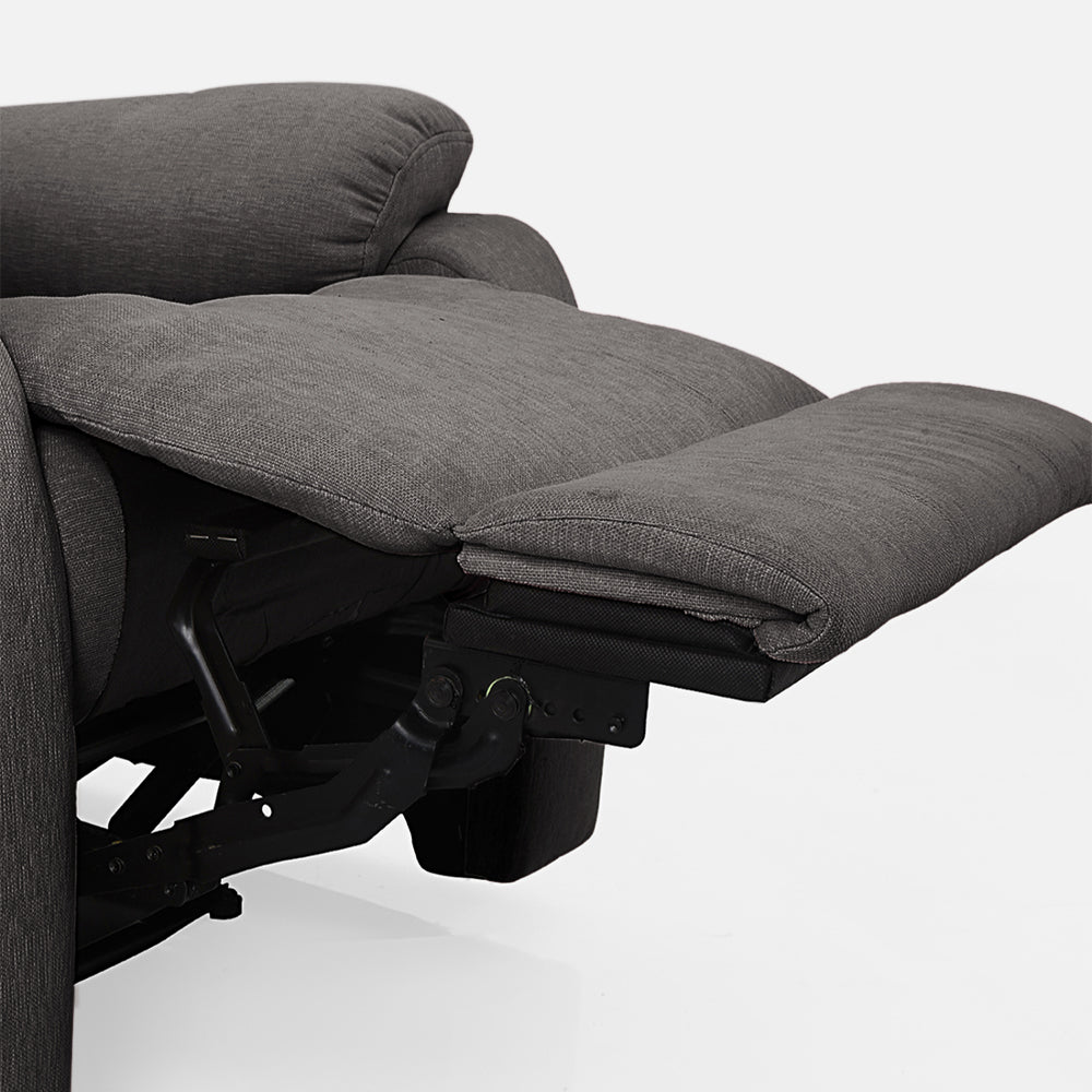 Avalon Motorized Electric Powered Grey Fabric Recliner