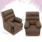 Avalon Posture Pro Rocking & Rotating Single Seater Fabric Recliner, Brown, Motorized