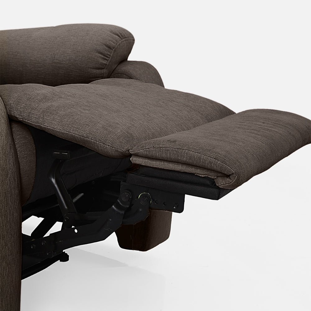Avalon Dark Brown Fabric Recliner