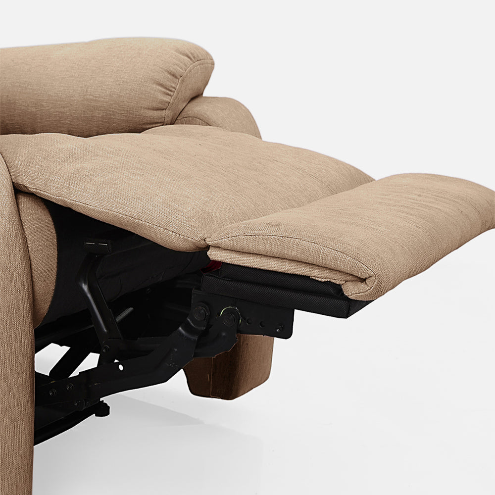 Avalon Motorized Electric Powered Brown Fabric Recliner