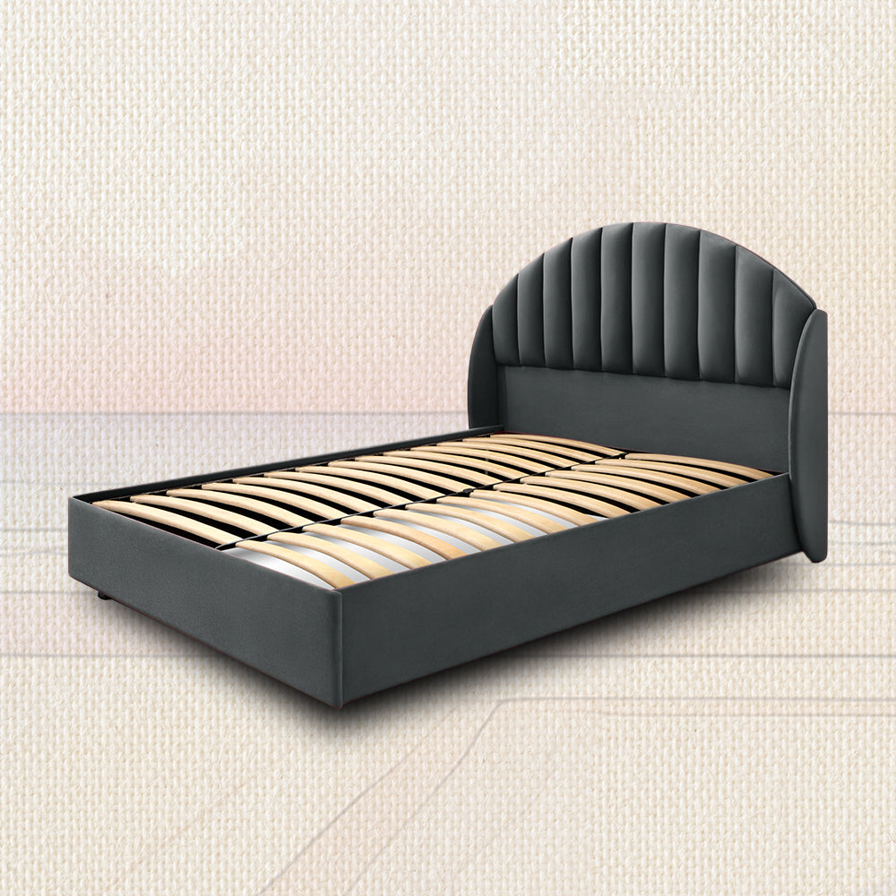 Celeste Stormy Weather Upholstered Bed - Grey