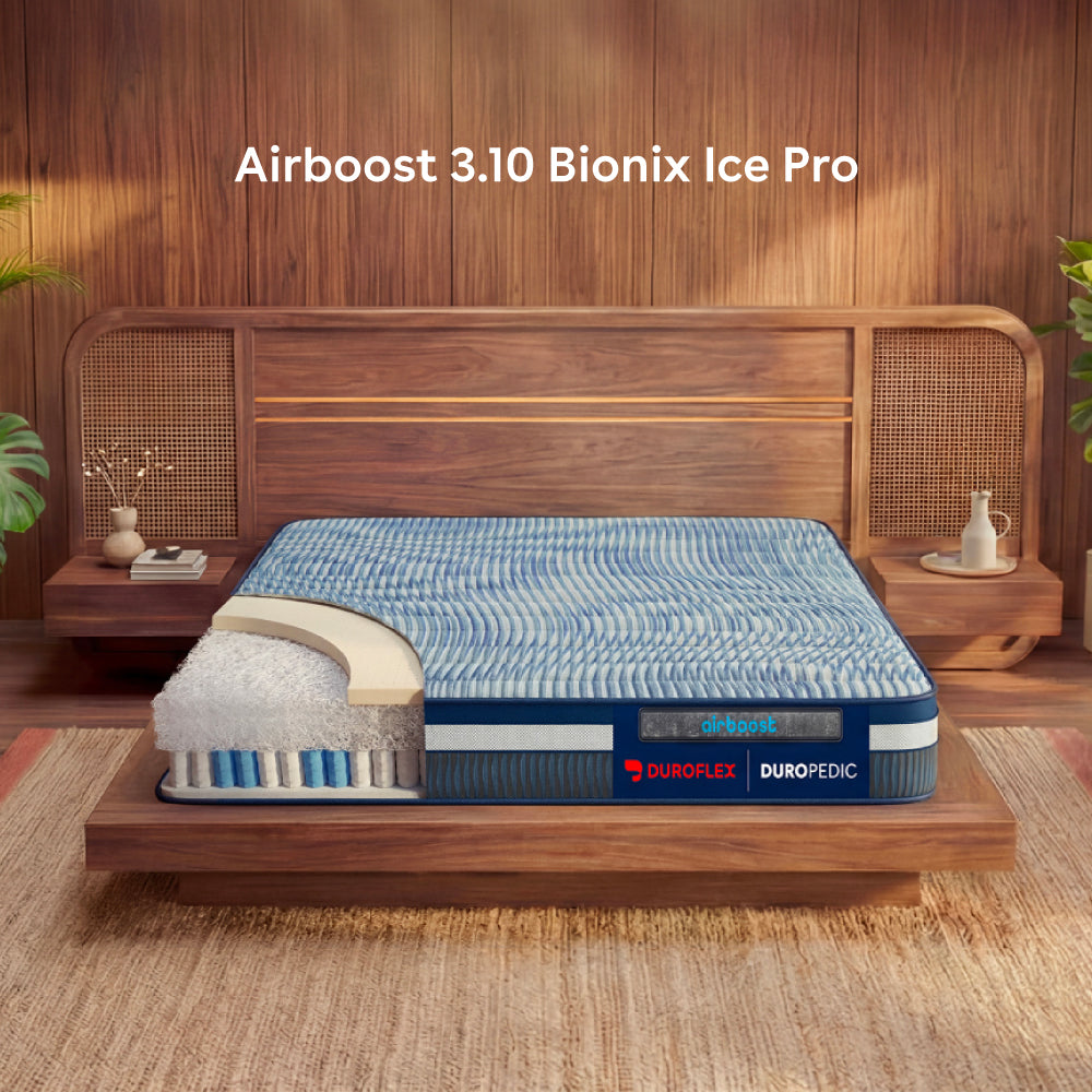 Duropedic Airboost 3.10 Bionix Ice Pro Mattress | 1 lakh+ Airknit fibres and ortho support | 100 nights trial