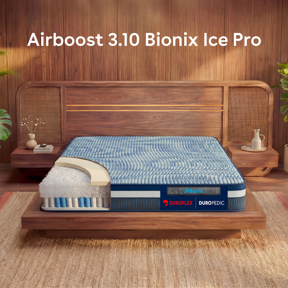 Duropedic Airboost 3.10 Bionix Ice Pro Mattress | 1 lakh+ Airknit fibres and ortho support | 100 nights trial