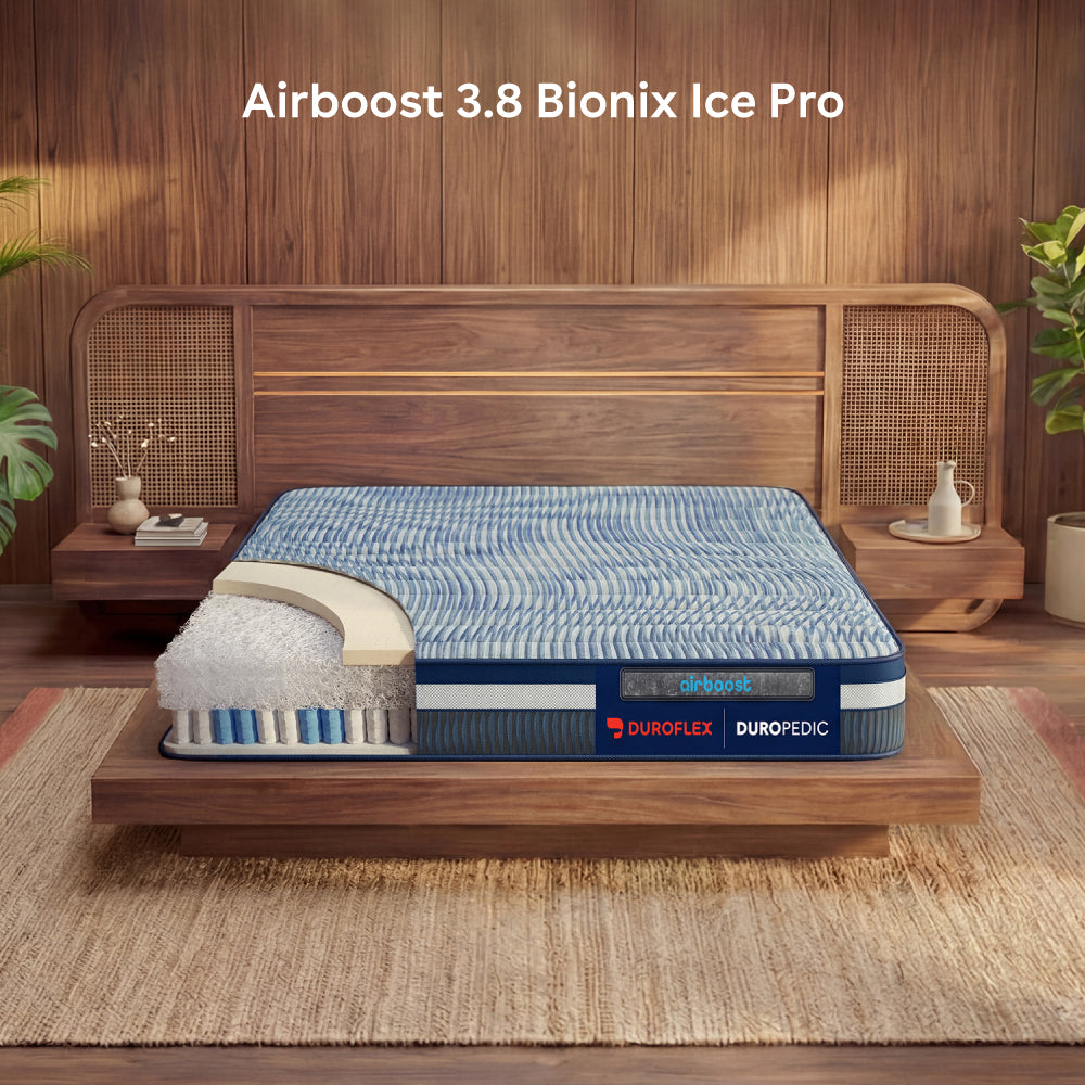 Duropedic Airboost 3.8 Bionix Ice Pro Mattress | 1 lakh+ Airknit fibres and ortho support