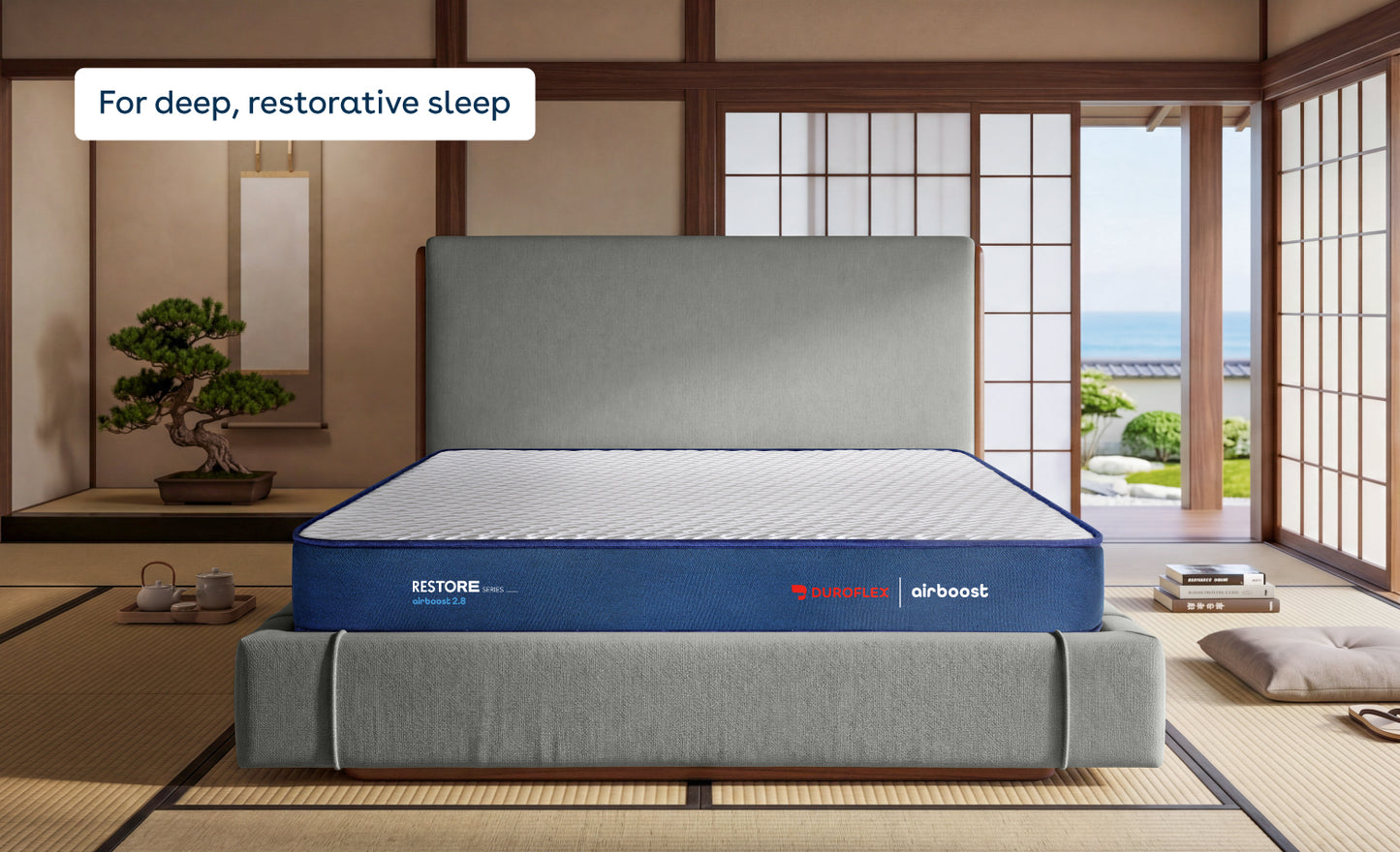 Duropedic Livein Airboost Mattress | 1 lakh+ Adaptive Nano fibres | Medium Firm | 10 yr warranty | 100 nights trial