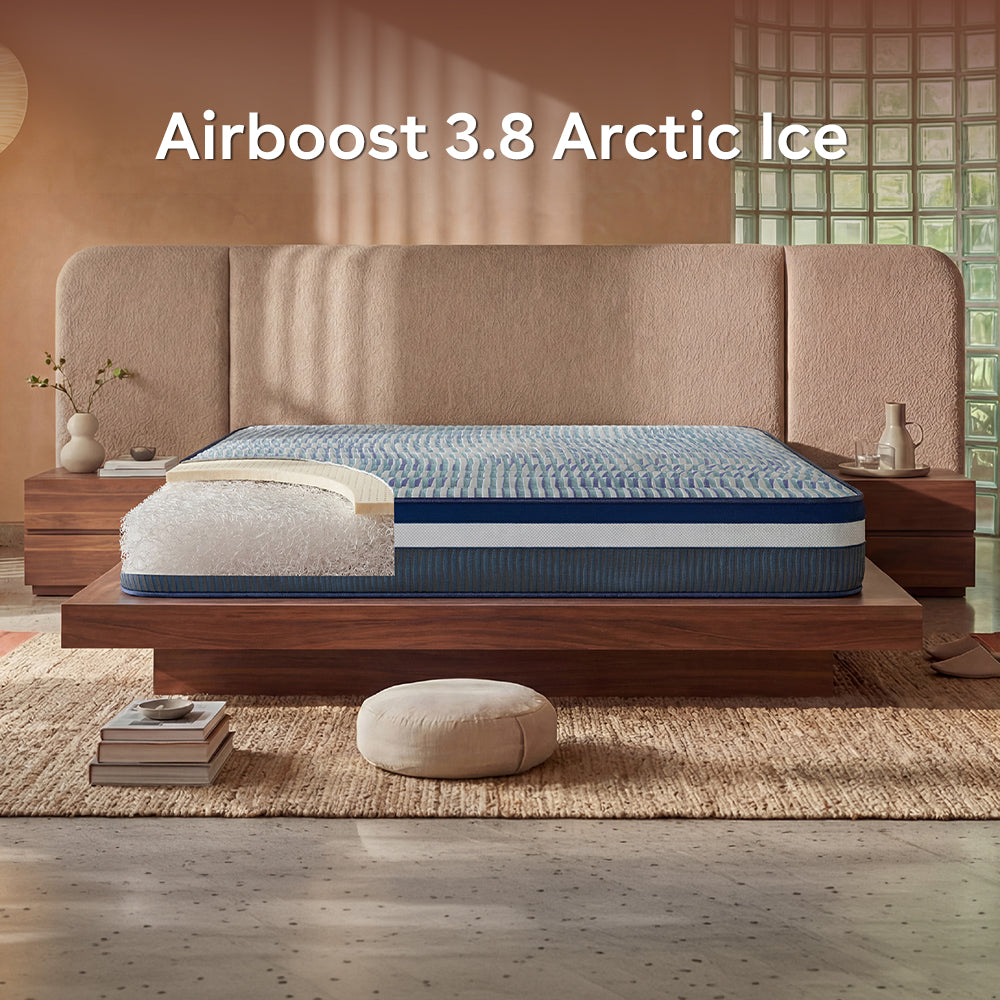 Duropedic Airboost 3.8 Arctic Ice Mattress | 1 lakh+ Airknit fibres and ortho support