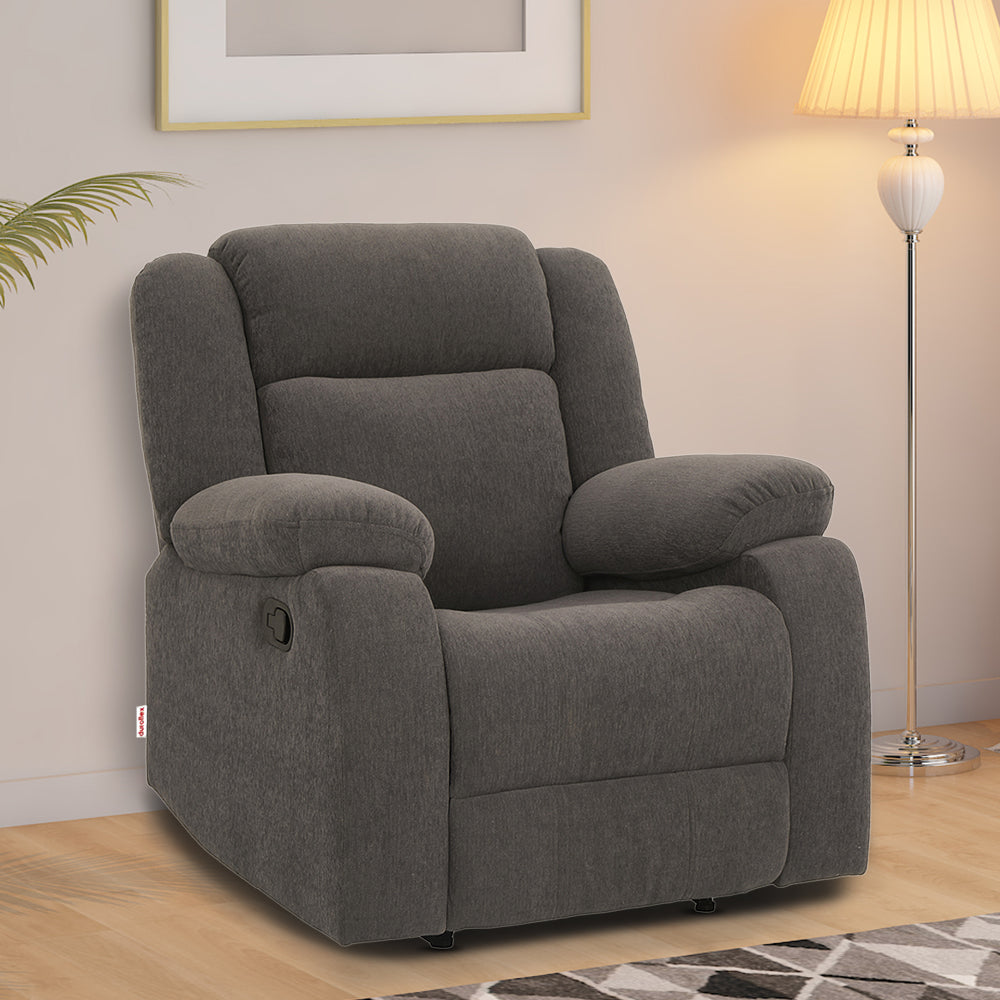 Avalon  Fabric Recliner |  1 seater | Grey |  Duroflex Furniture