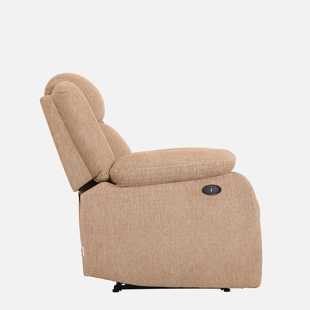 Avalon Motorized Electric Powered  Fabric Recliner |  1 seater | Brown |  Duroflex Furniture