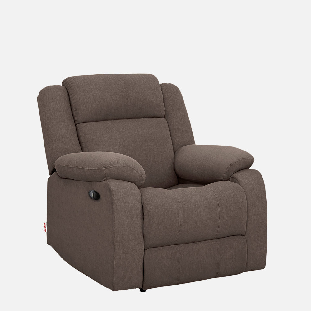 Avalon Motorized Electric Powered  Fabric Recliner |  1 seater | Saddle Brown |  Duroflex Furniture