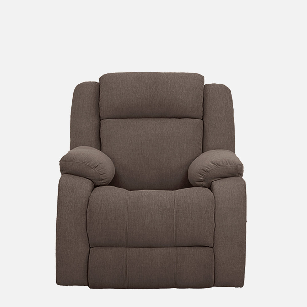 Avalon Motorized Electric Powered Saddle Brown Fabric Recliner