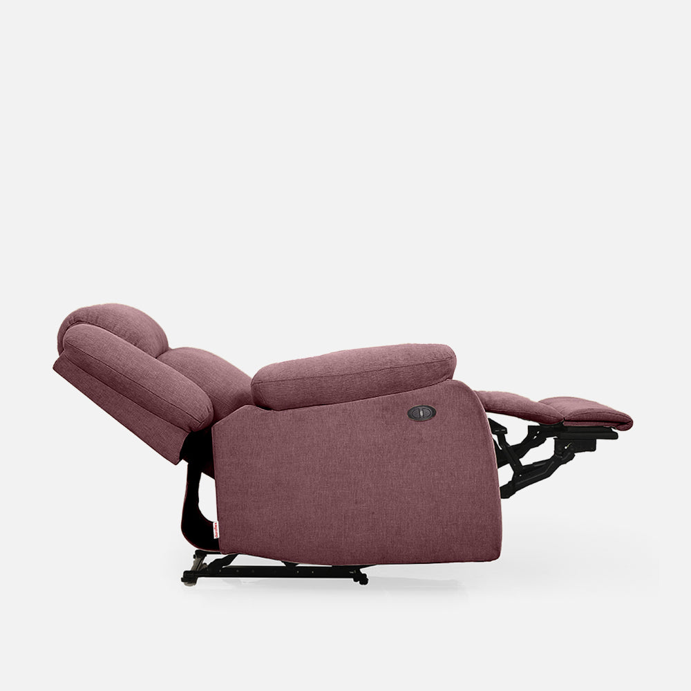 Avalon Motorized Electric Powered Pink Fabric Recliner