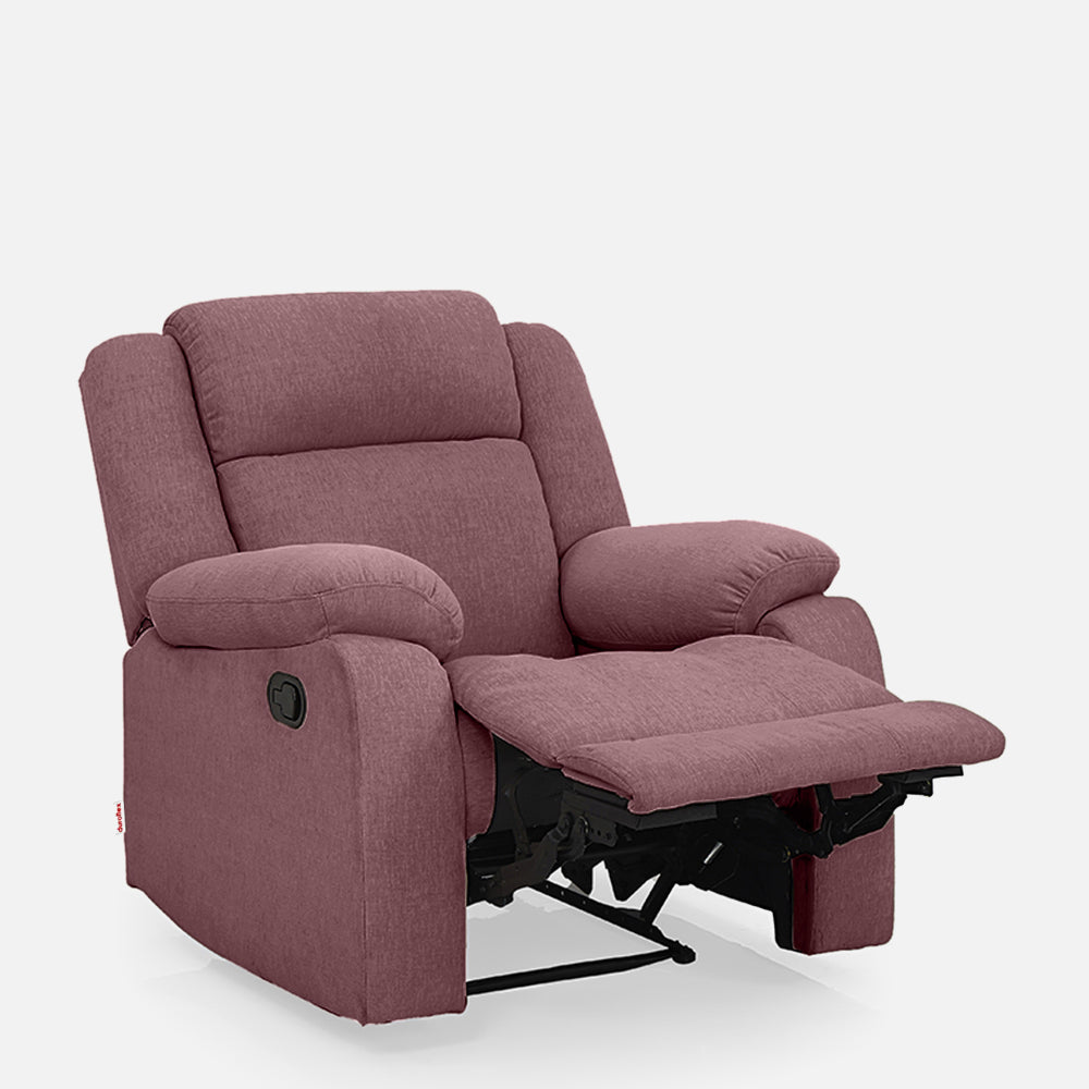 Avalon  Fabric Recliner | 1 seater | Pink |  Duroflex Furniture