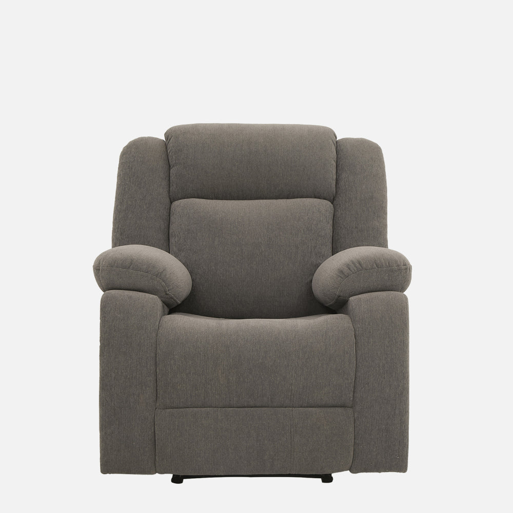 Avalon Motorized Electric Powered Grey Fabric Recliner