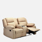 Avalon Twin Beige Fabric Recliner 2 Seater