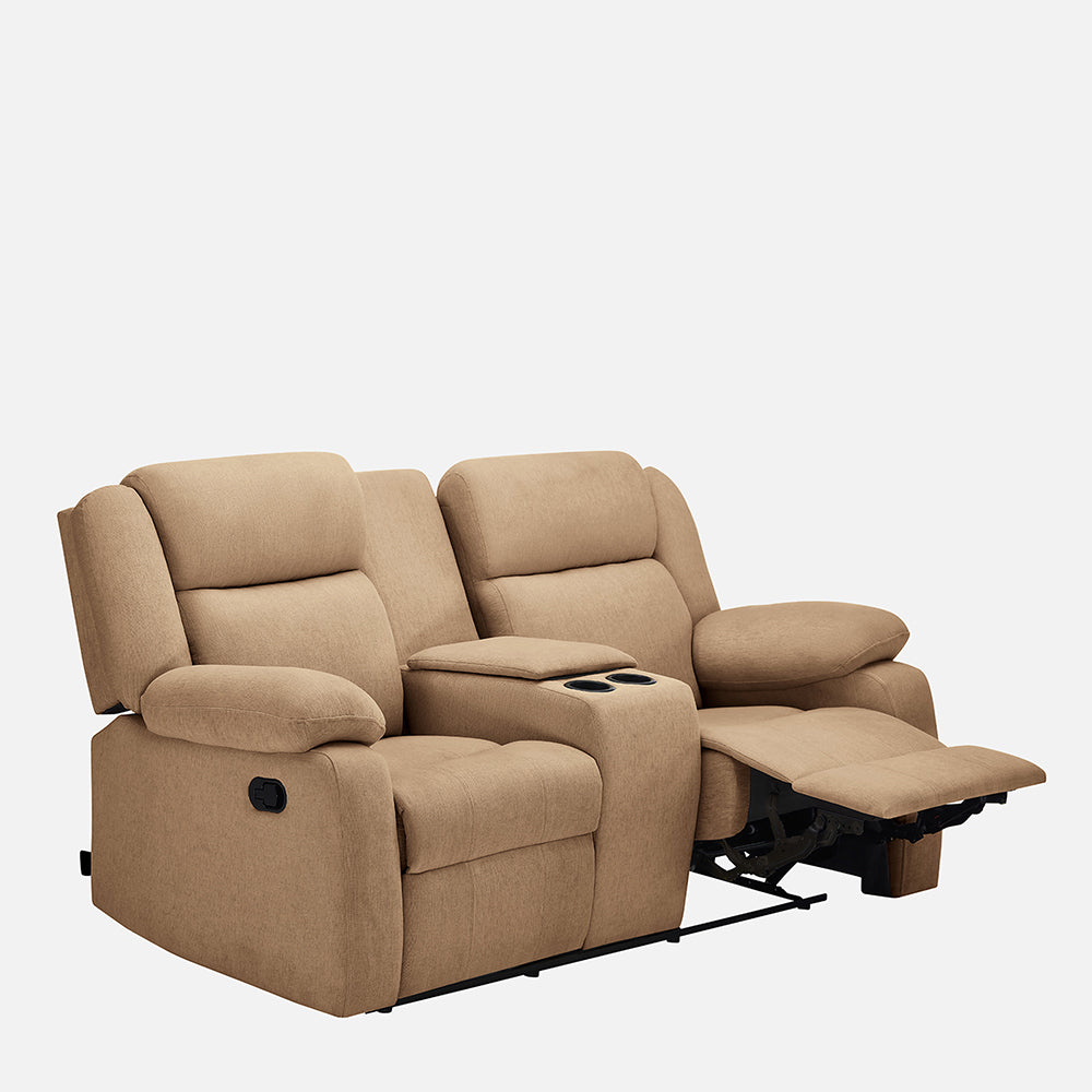 Avalon Twin Fabric Recliner |  2 seater | Brown |  Duroflex Furniture