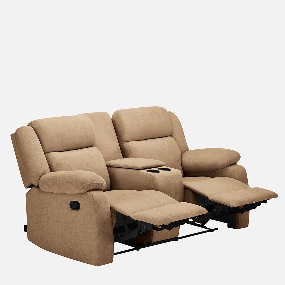 Avalon Twin Fabric Recliner |  2 seater | Brown |  Duroflex Furniture