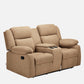 Avalon Twin Brown Fabric Recliner 2 Seater