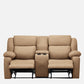 Avalon Twin Brown Fabric Recliner 2 Seater