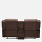 Avalon Twin Dark Brown Fabric Recliner 2 Seater