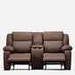 Avalon Twin Dark Brown Fabric Recliner 2 Seater