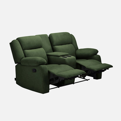 Avalon Twin Sap Green Fabric Recliner 2 Seater