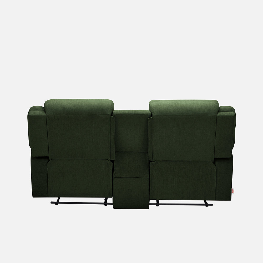 Avalon Twin Sap Green Fabric Recliner 2 Seater