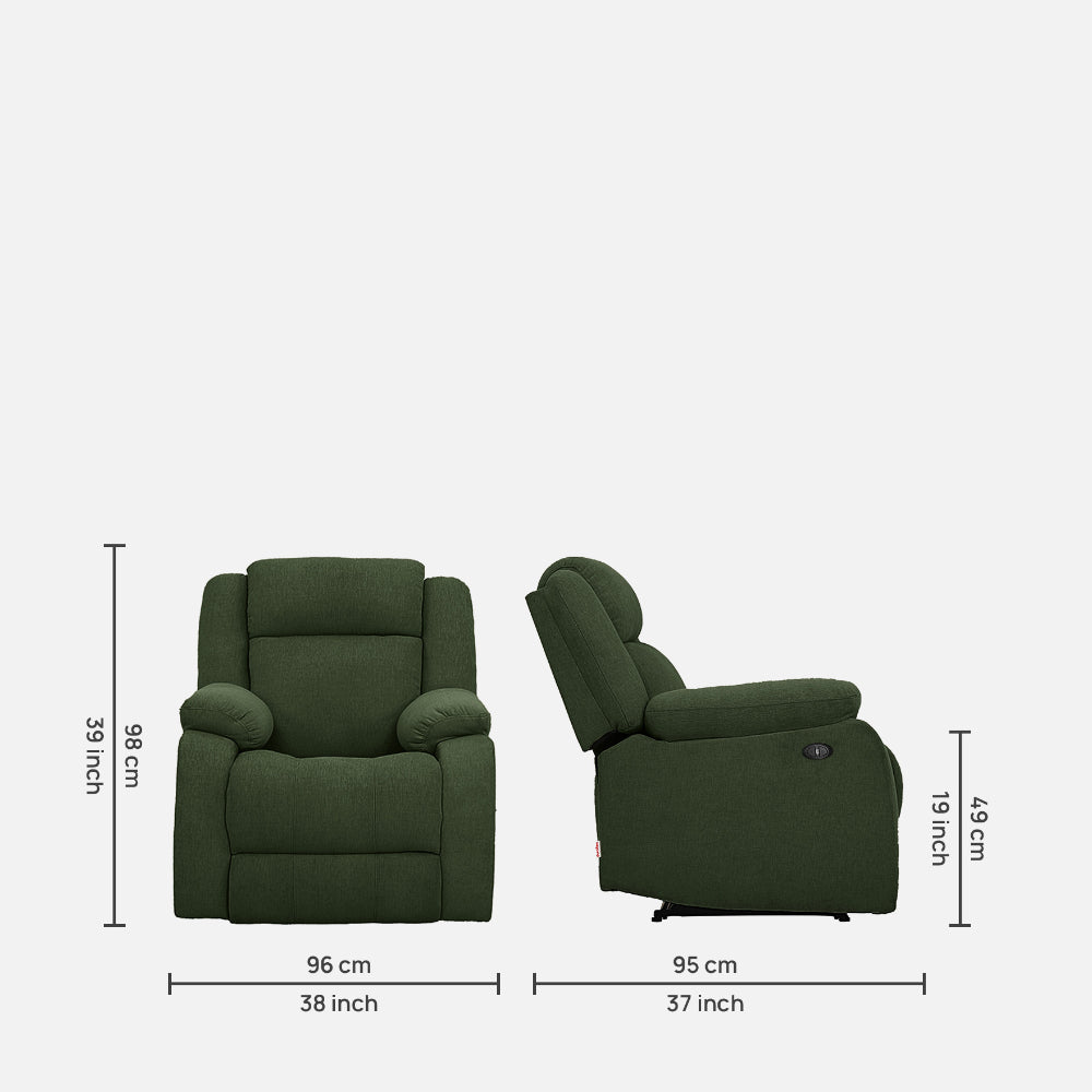 Dark green recliner chair discount