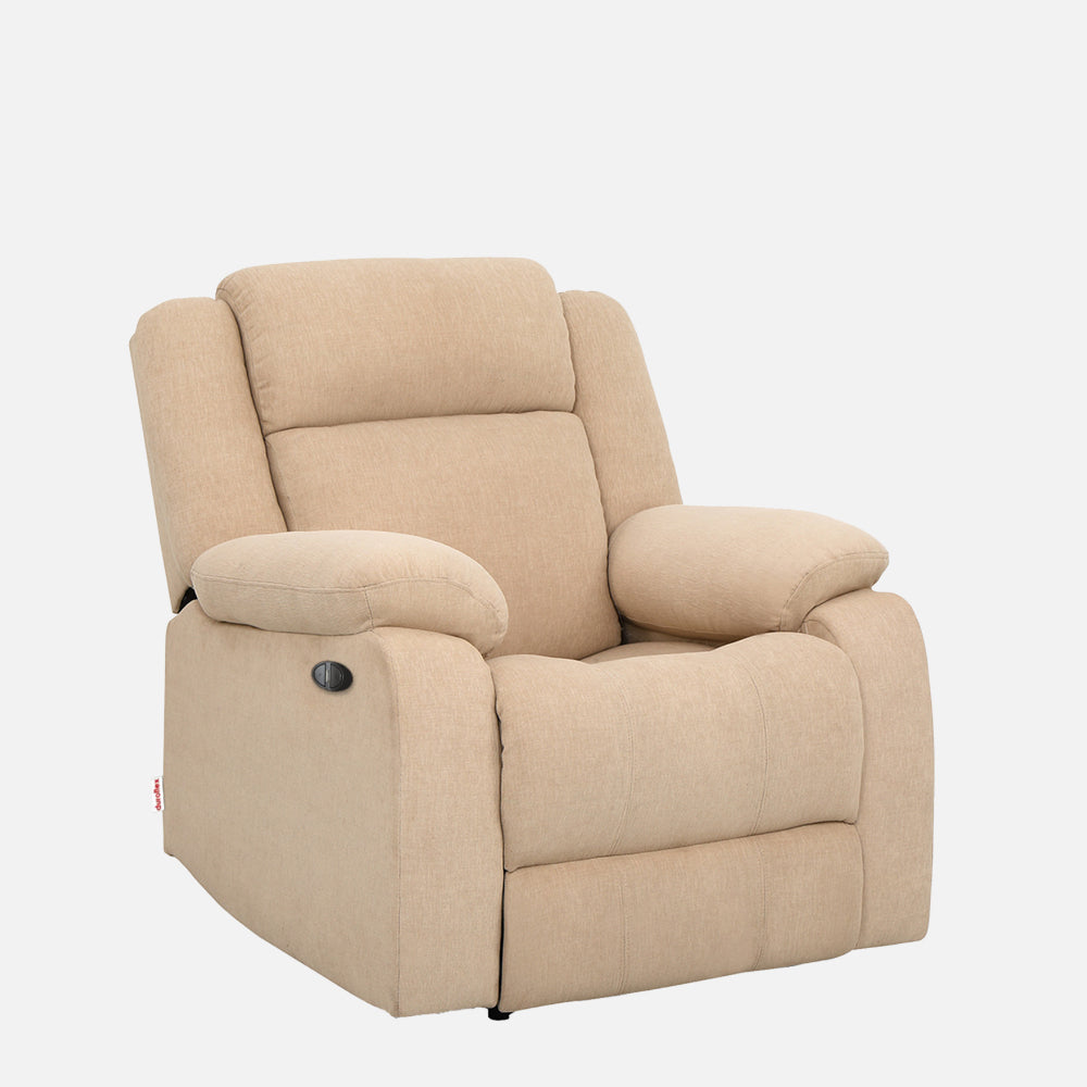 Avalon Motorized Electric Powered  Fabric Recliner |  1 seater | Beige |  Duroflex Furniture