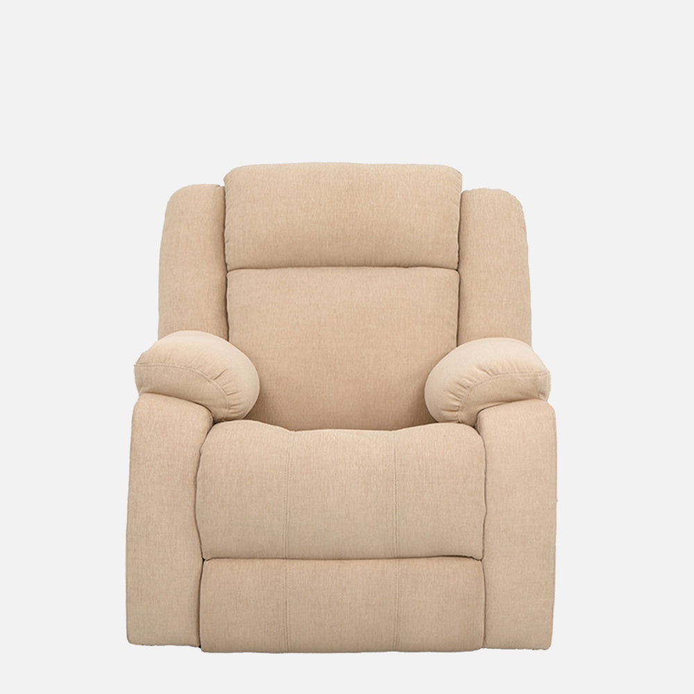 Avalon Motorized Electric Powered Beige Fabric Recliner