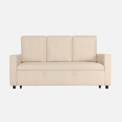 Ease Fabric Sofa cum Bed | 3 seater | Iconic Beige |  Duroflex Furniture