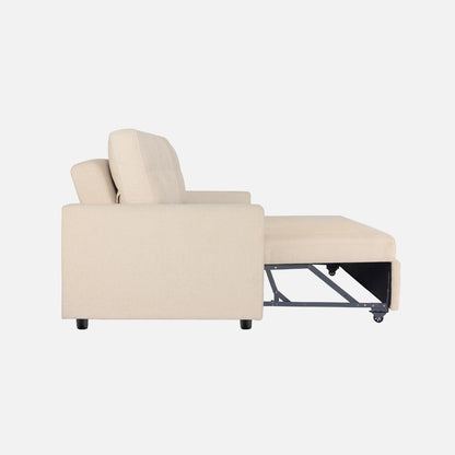 Ease Fabric Sofa cum Bed | 3 seater | Iconic Beige |  Duroflex Furniture