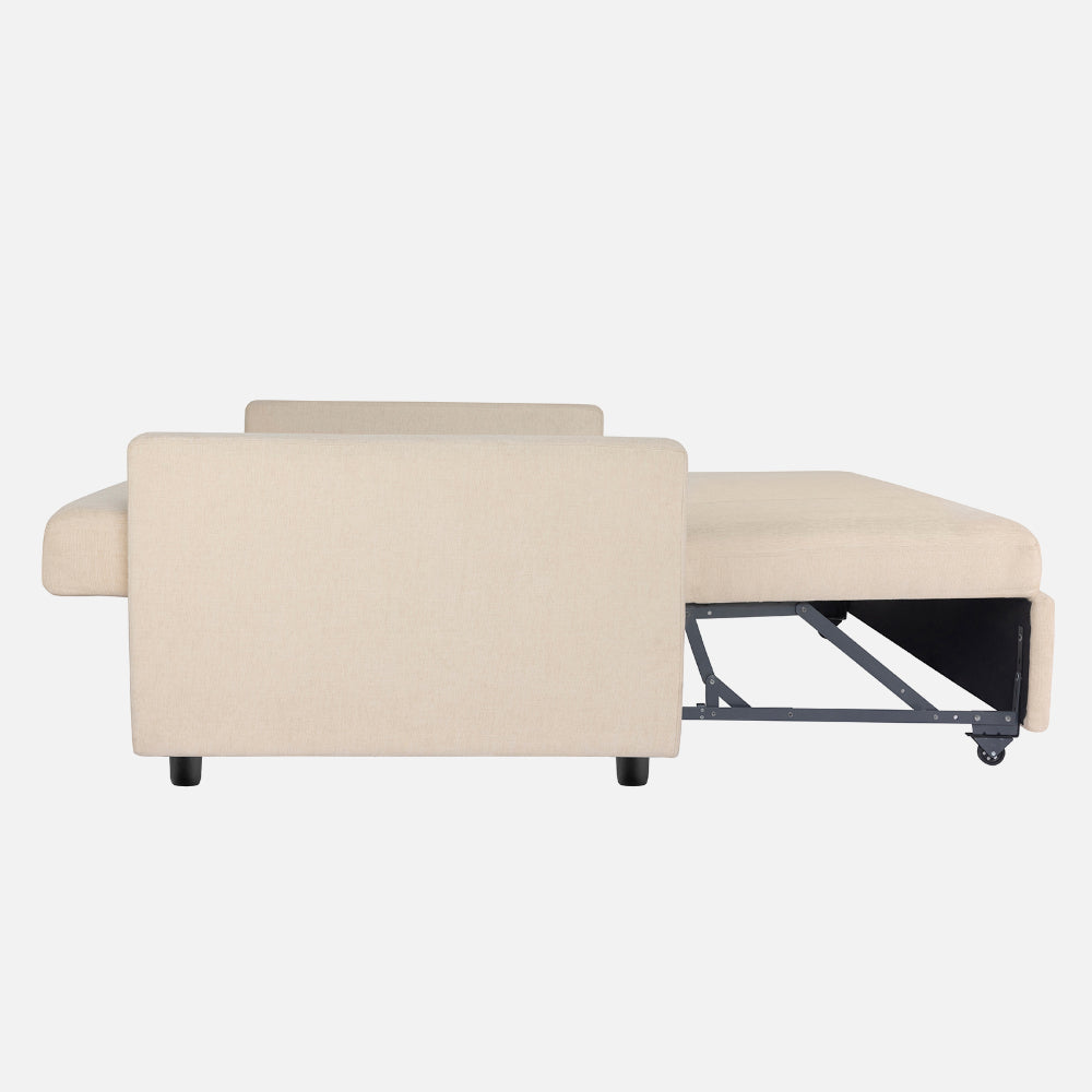 Ease Fabric Sofa cum Bed | 3 seater | Iconic Beige |  Duroflex Furniture