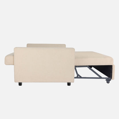 Ease Fabric Sofa cum Bed | 3 seater | Iconic Beige |  Duroflex Furniture