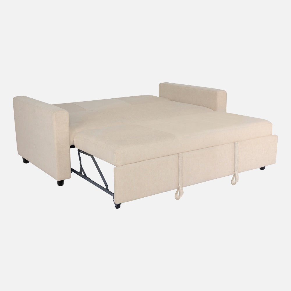 Ease Fabric Sofa cum Bed | 3 seater | Iconic Beige |  Duroflex Furniture