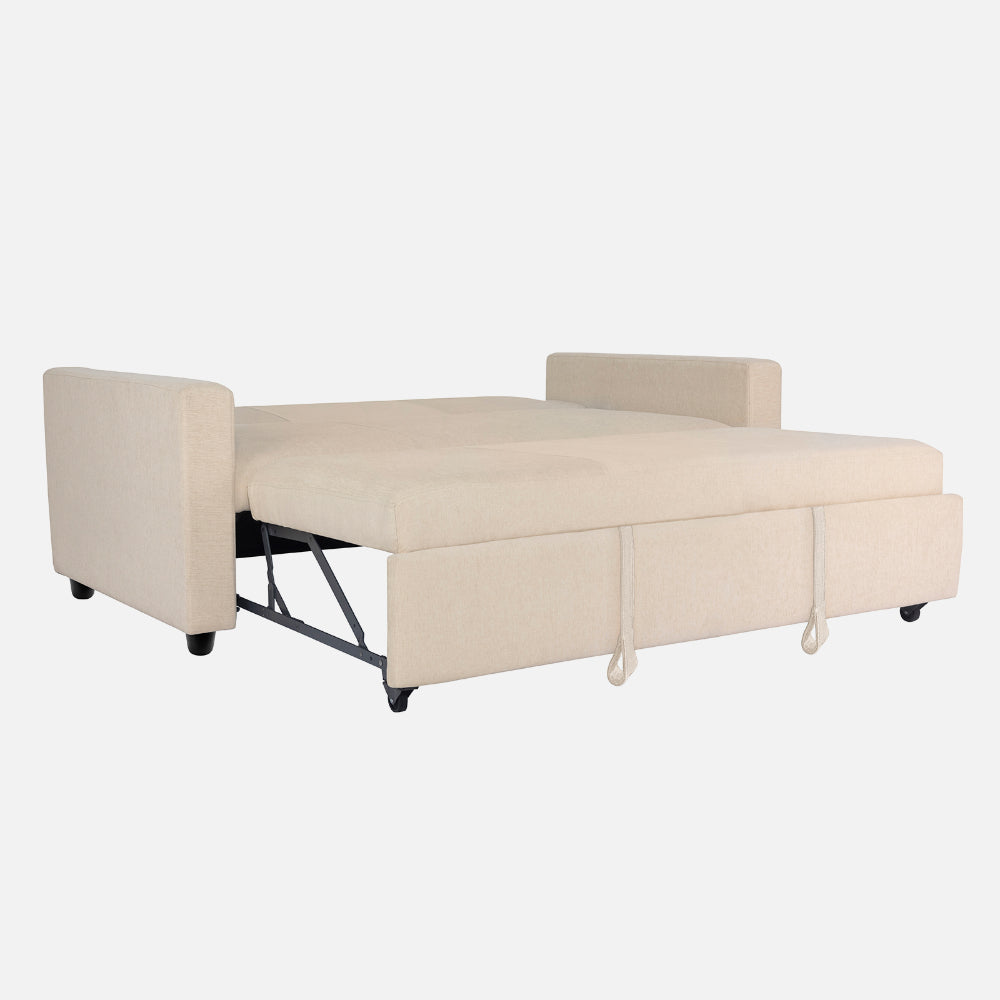 Ease Fabric Sofa cum Bed | 3 seater | Iconic Beige |  Duroflex Furniture
