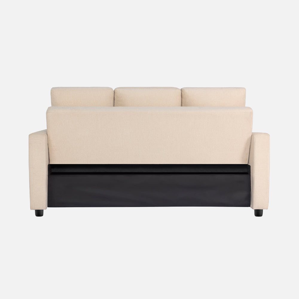 Ease Fabric Sofa cum Bed | 3 seater | Iconic Beige |  Duroflex Furniture